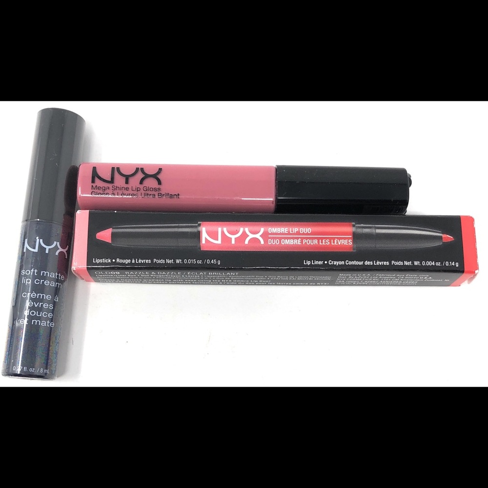 NYX- Mega Shine Lip Gloss,Ombre Lip Duo,Lip Cream